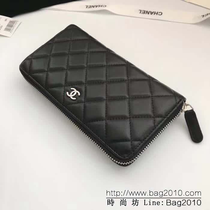 CHANEL香奈兒 頂級原單 原廠綿羊皮 女款拉鏈錢包 A50097  DJC2505